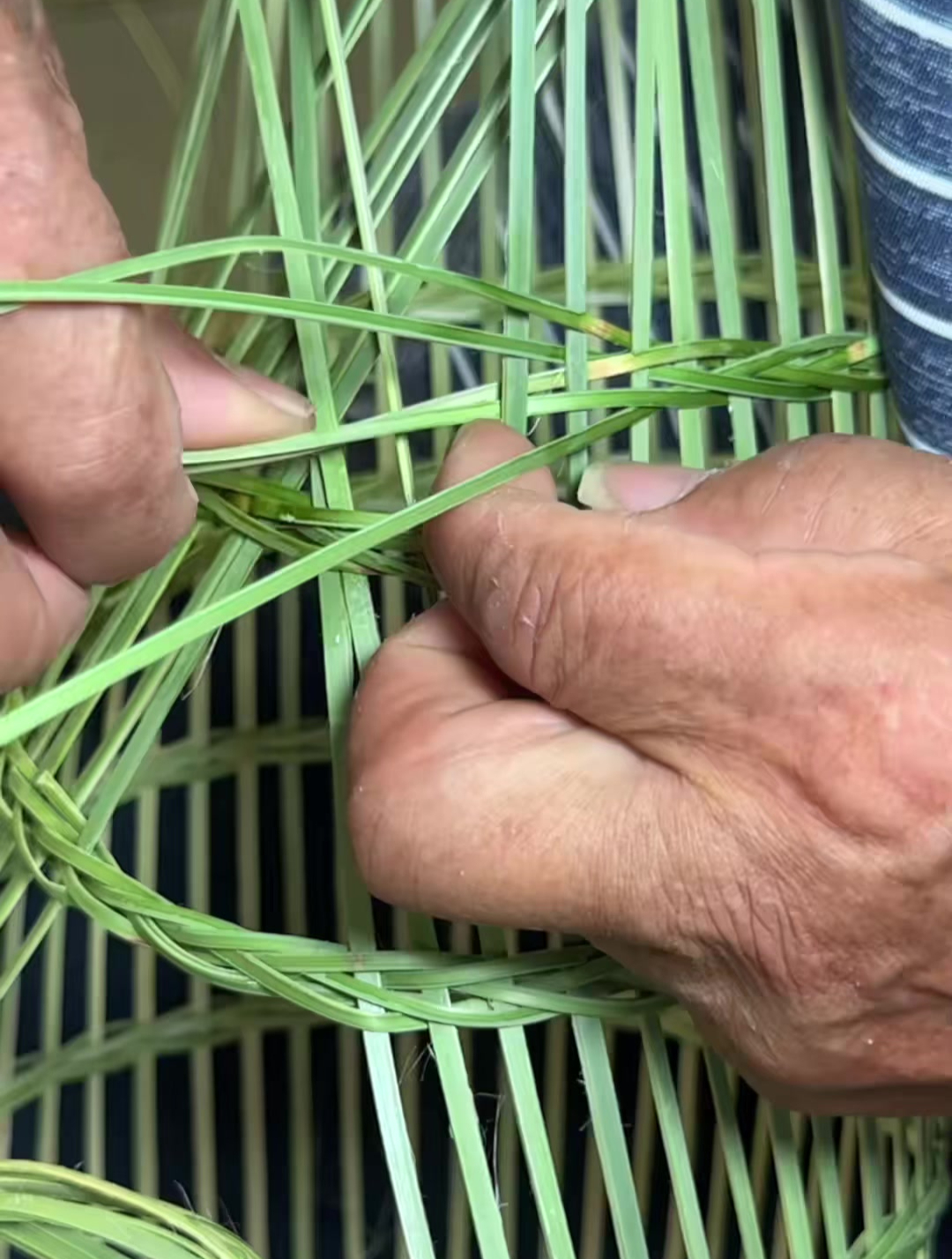 老师傅编织的虾耙,用来捞河里的鱼虾,大家还记得吗