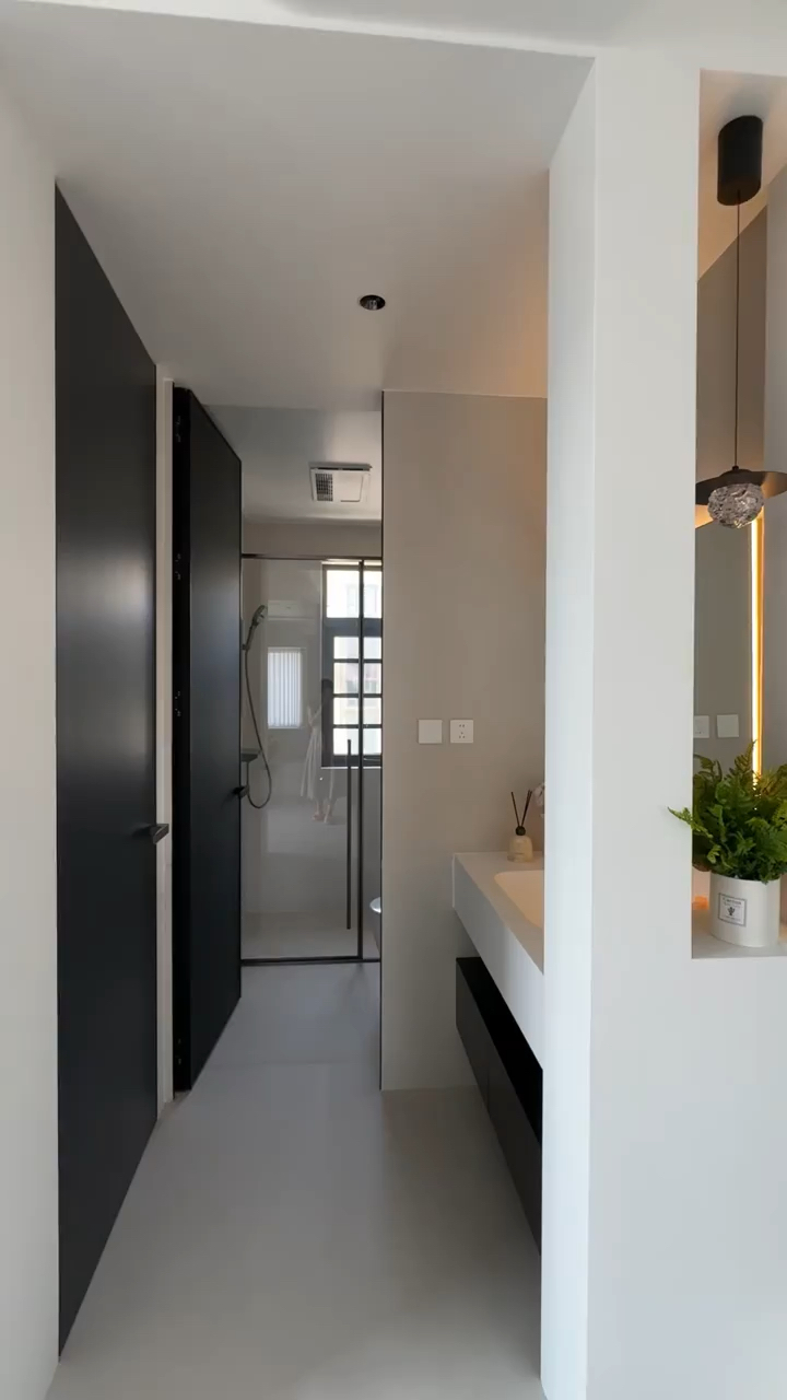 卫生间想好看就照简单装吧!不做过门石,瓷砖上墙,越简单越高级