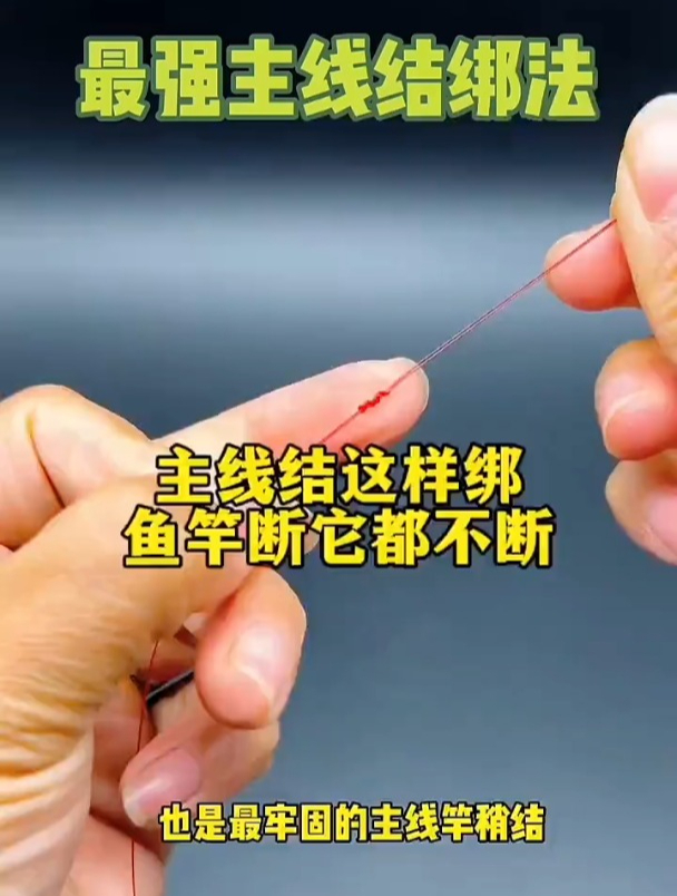 主线接学会这样绑,鱼竿断它都不会断!
