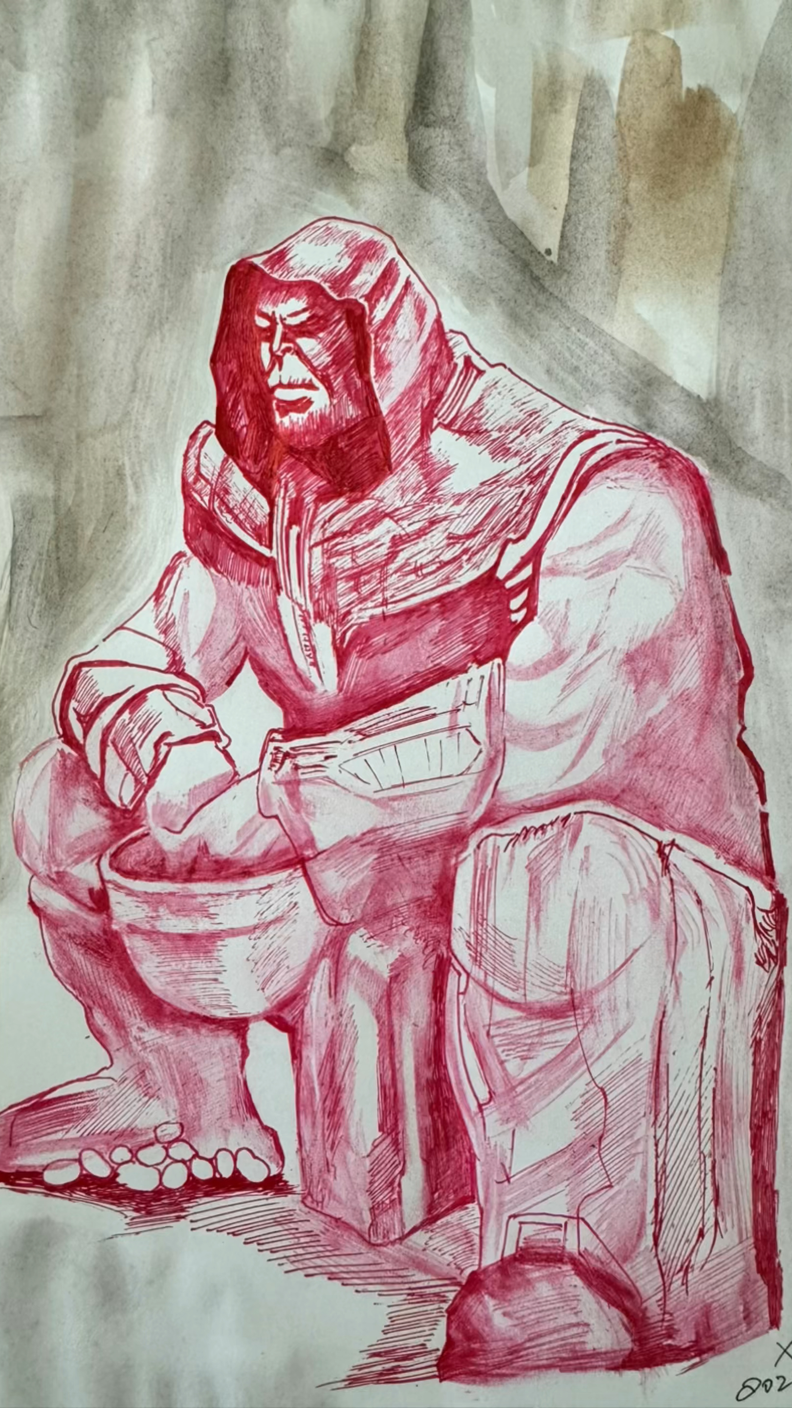 动漫人物,肌肉爆表。