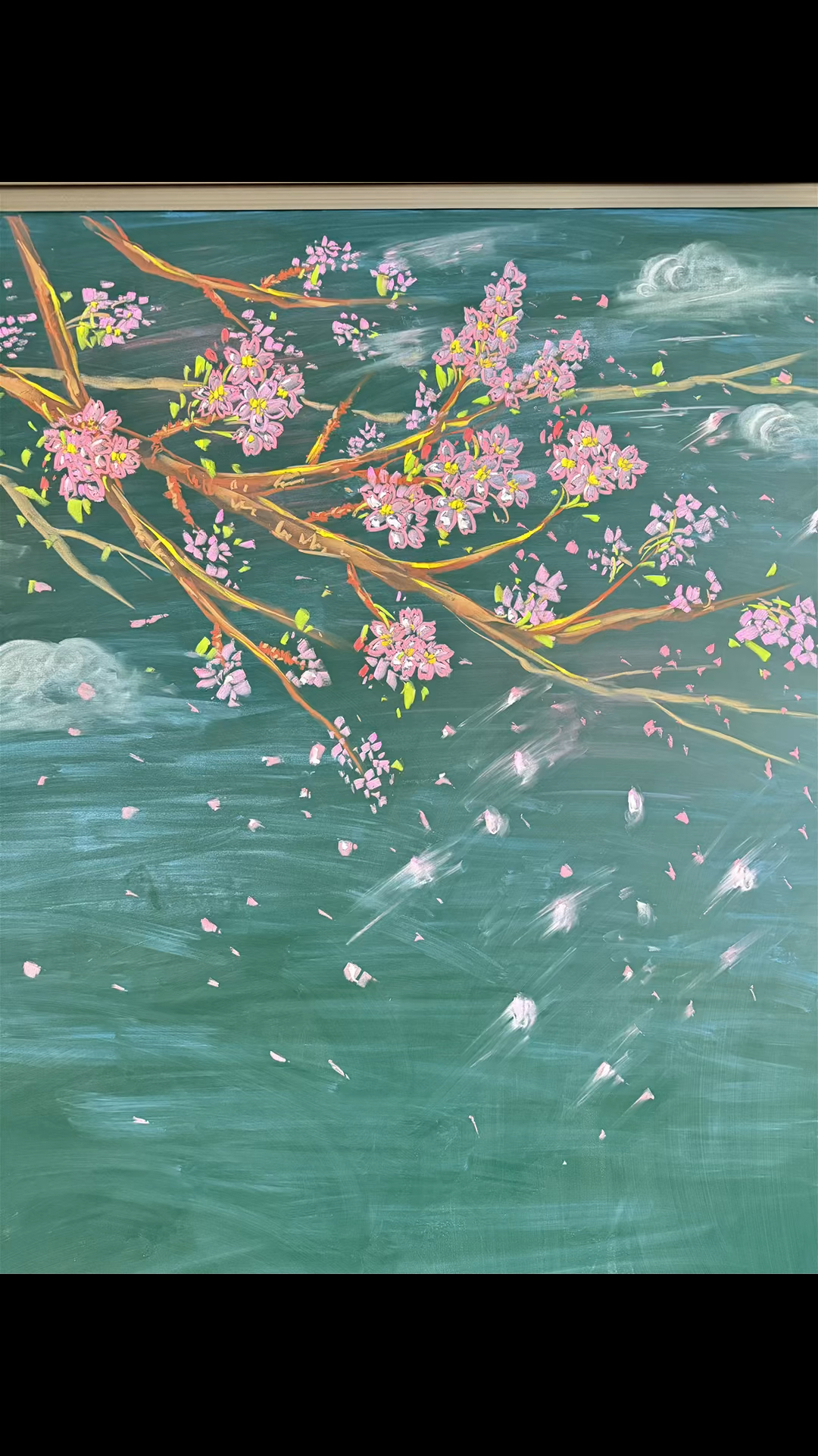 发个库存小花花(粉笔画黑板报分享)#手抄报