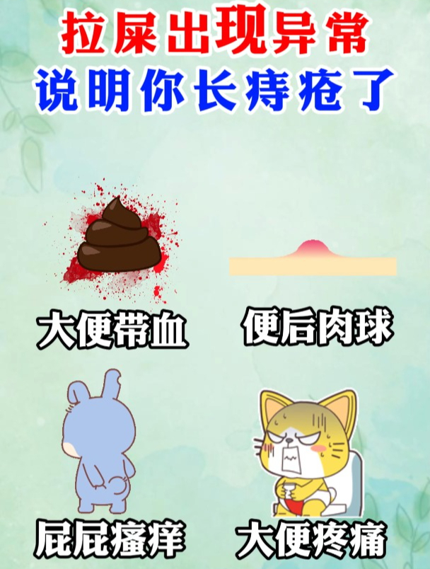 拉屎出现异常,说明你长痔疮了