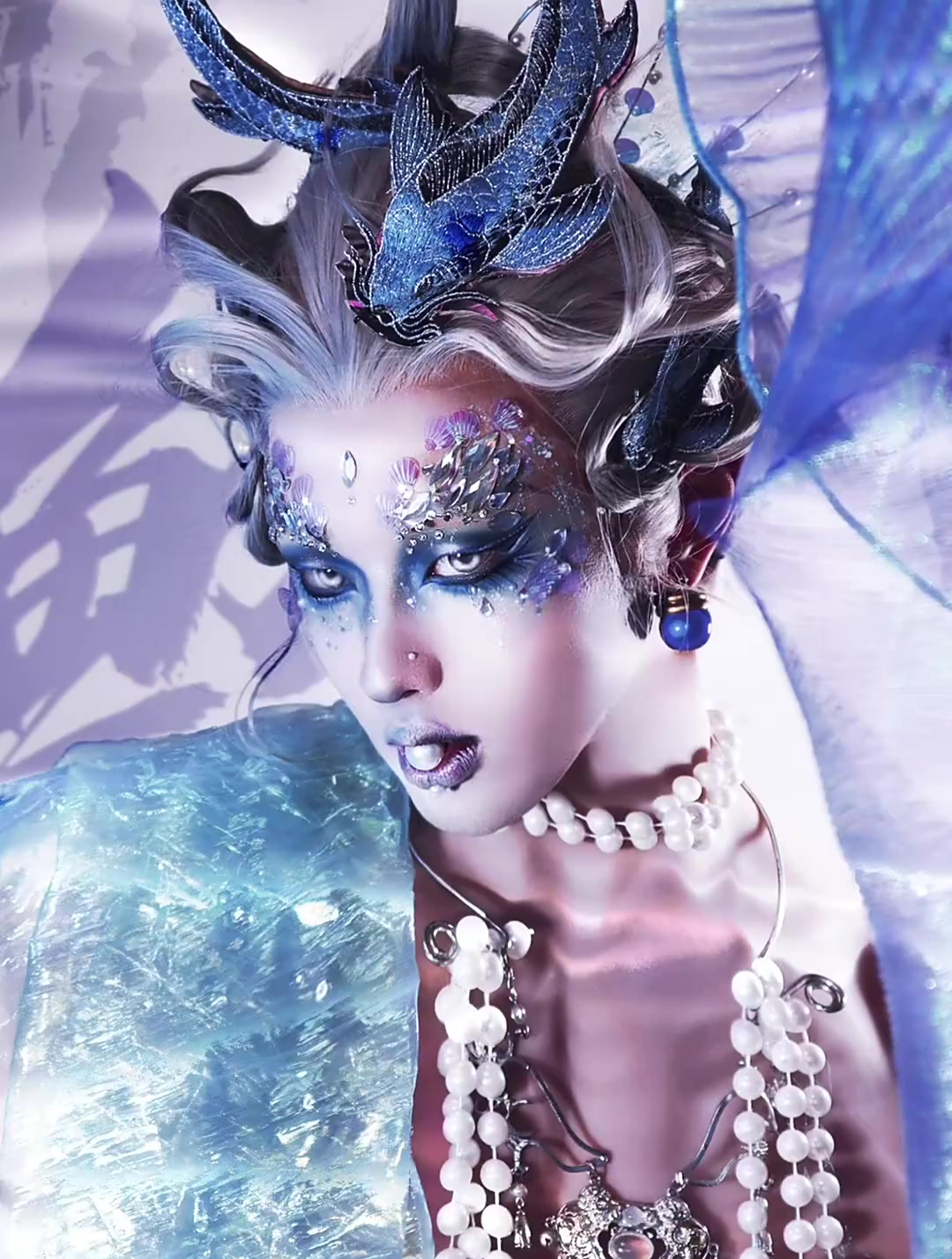 挑战国风大片——鲛人拟人妆容