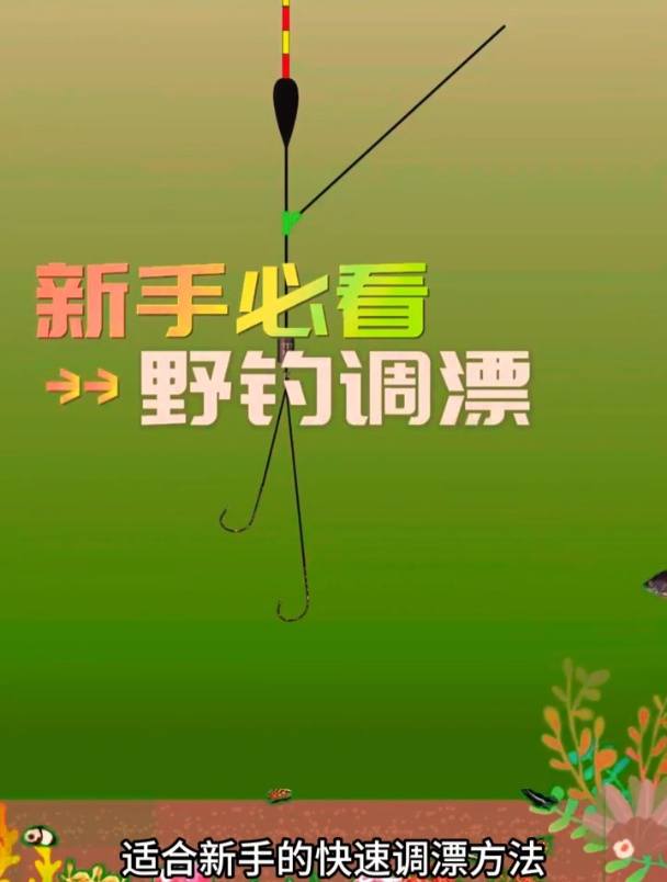 新手必看的野钓调漂方法,钓鱼新手必学技巧!