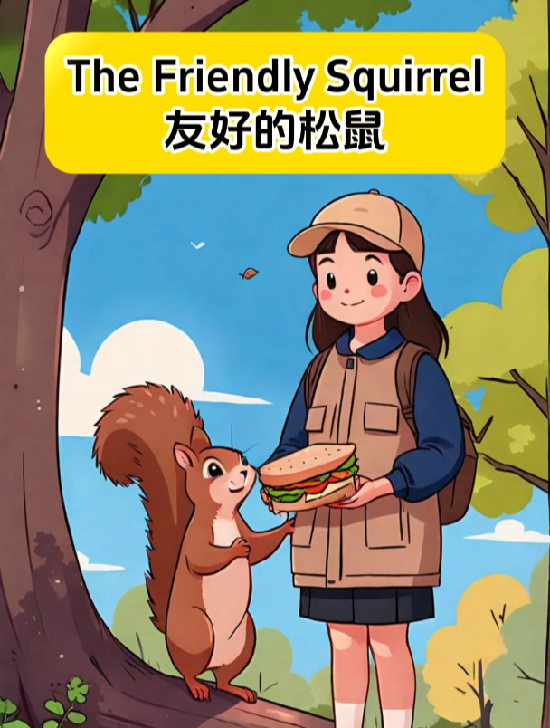 每日英语|幼儿英语小短文:The Friendly Squirrel友好的松鼠