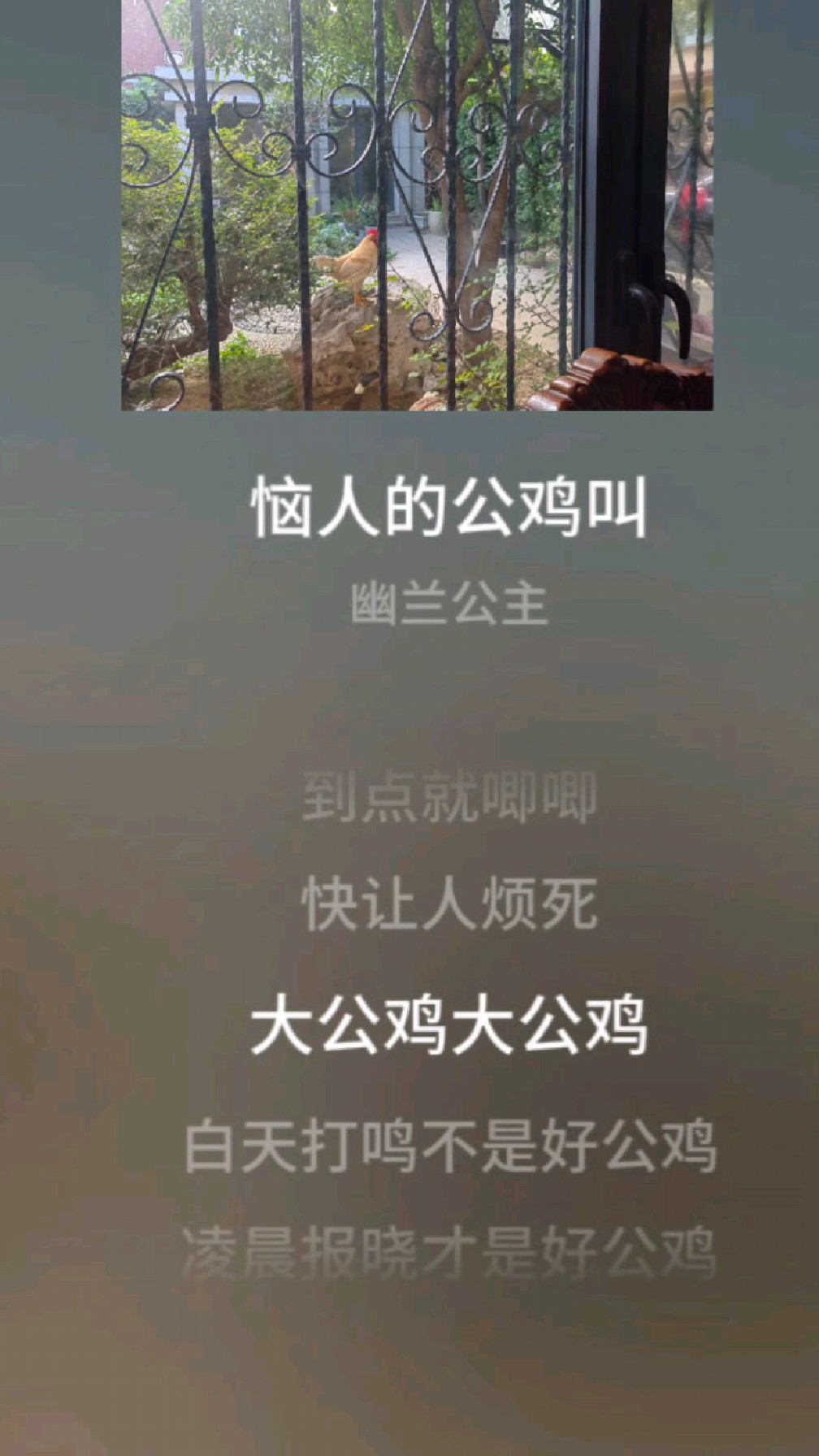 万物皆可成歌,AI音乐搞笑视频:恼人的公鸡叫
