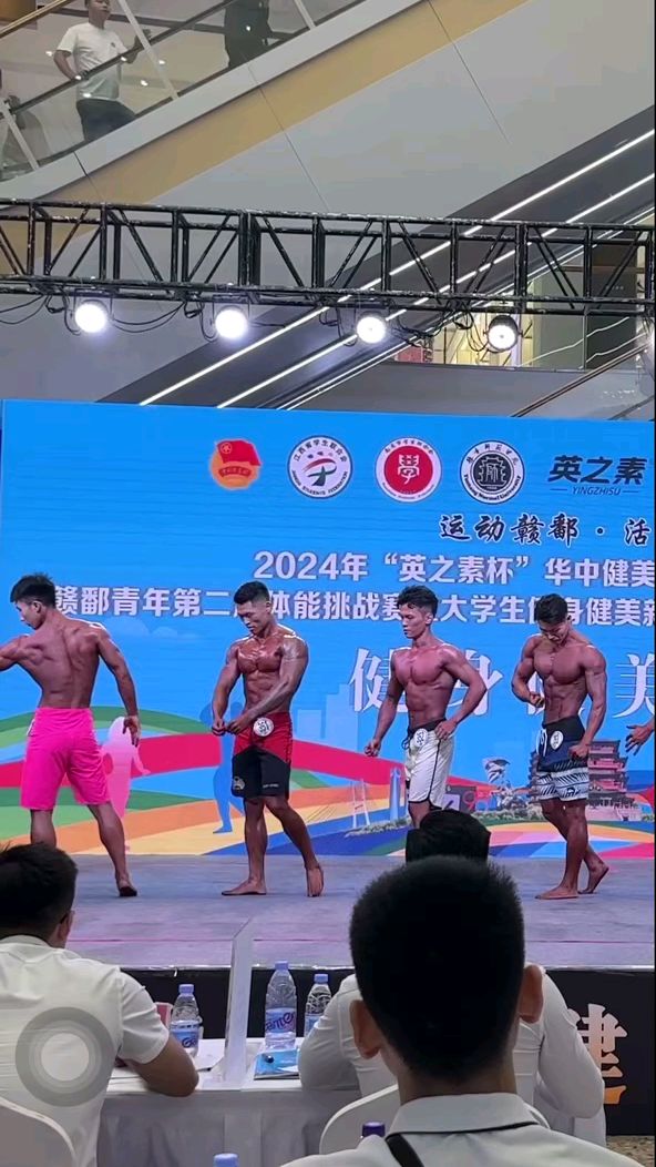 健美比赛帅气的肌肉男