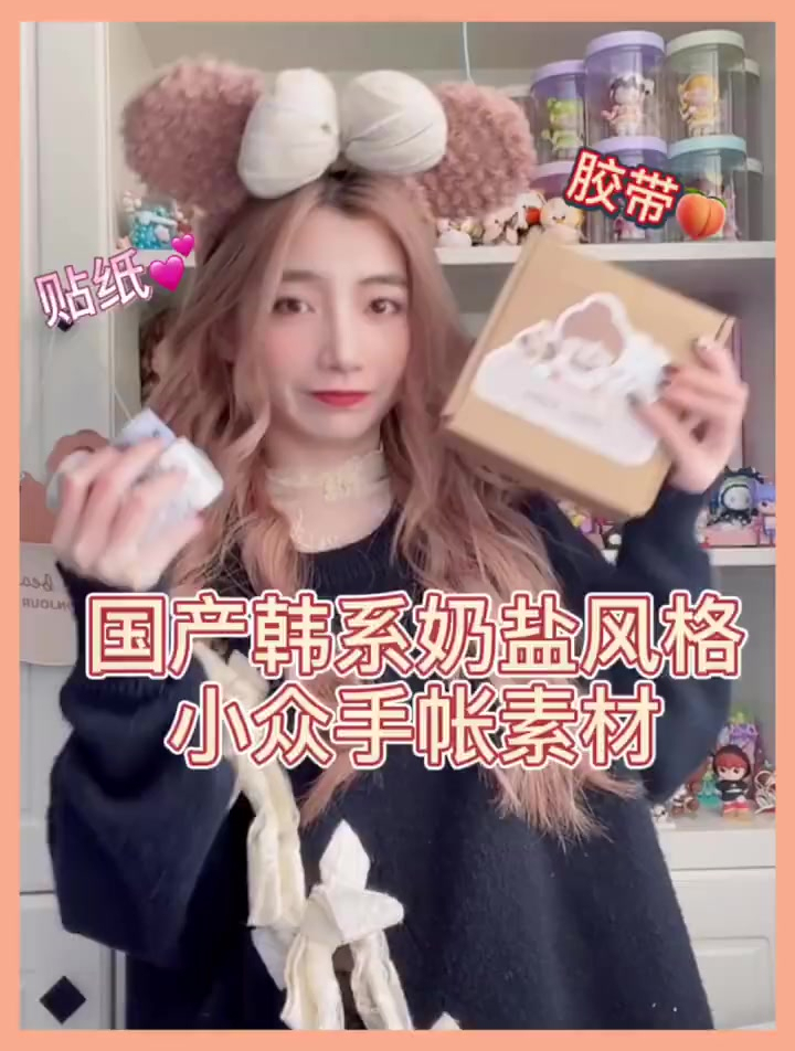 手账素材,国产韩系奶盐小众胶带