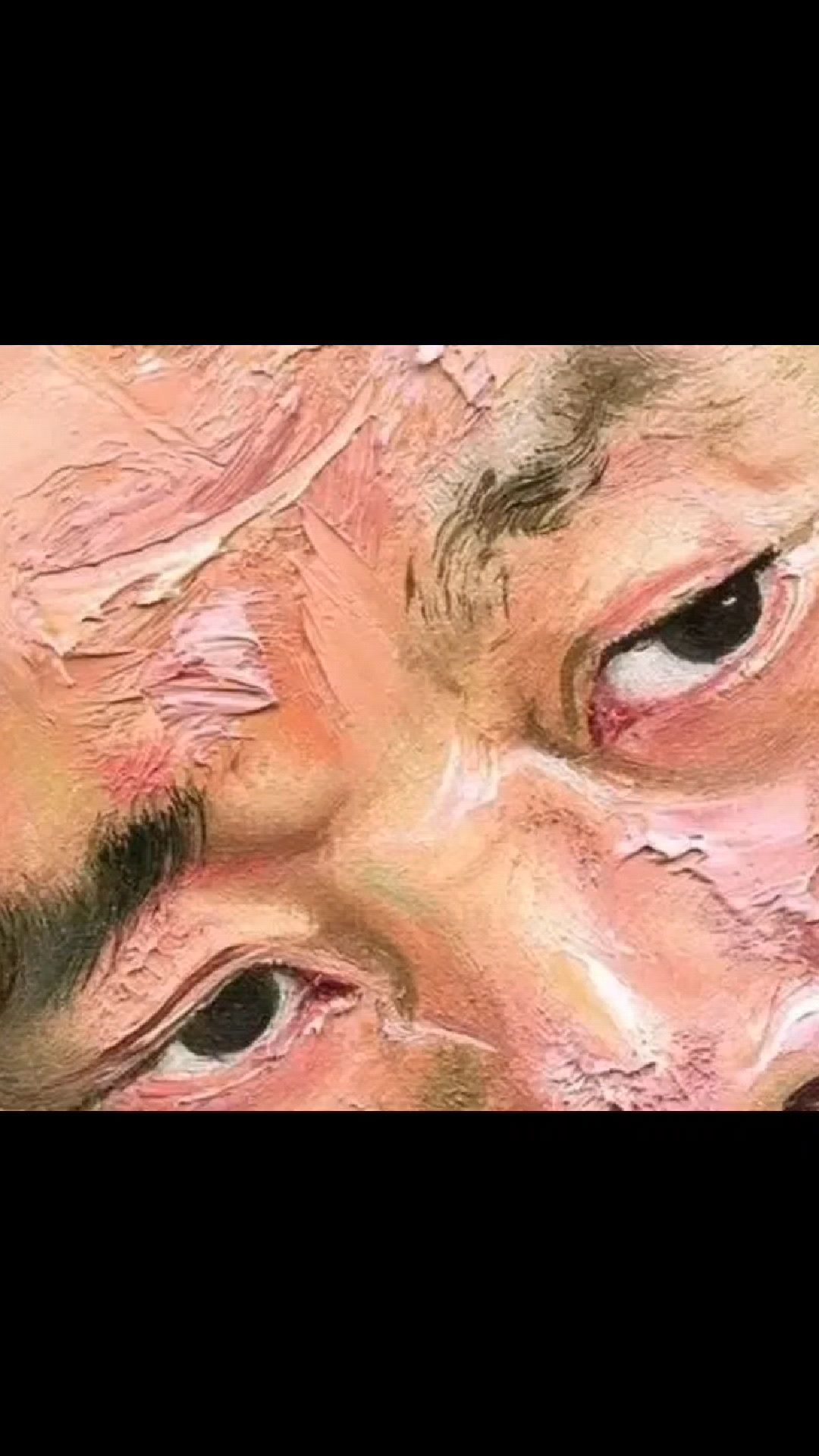 砌和划,这种刮刀技法也是忻东旺油画的特色之一