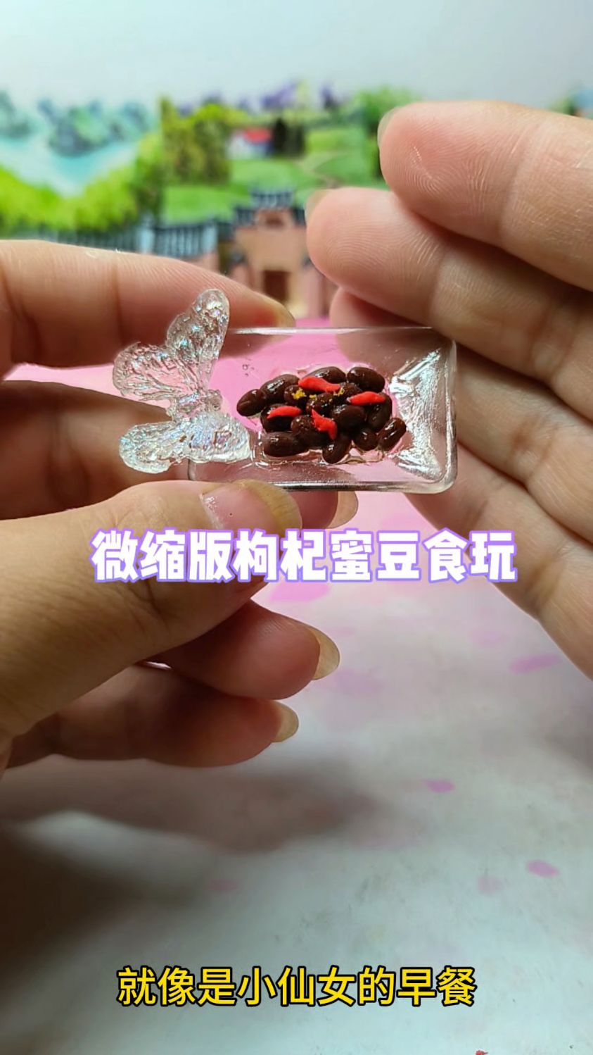微缩版枸杞蜜豆食玩,好像小仙女的早餐