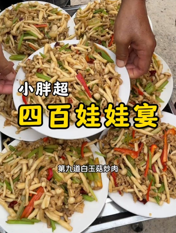 山东乡村生娃娃送中米,400一桌16菜2汤,大家看看硬不硬?