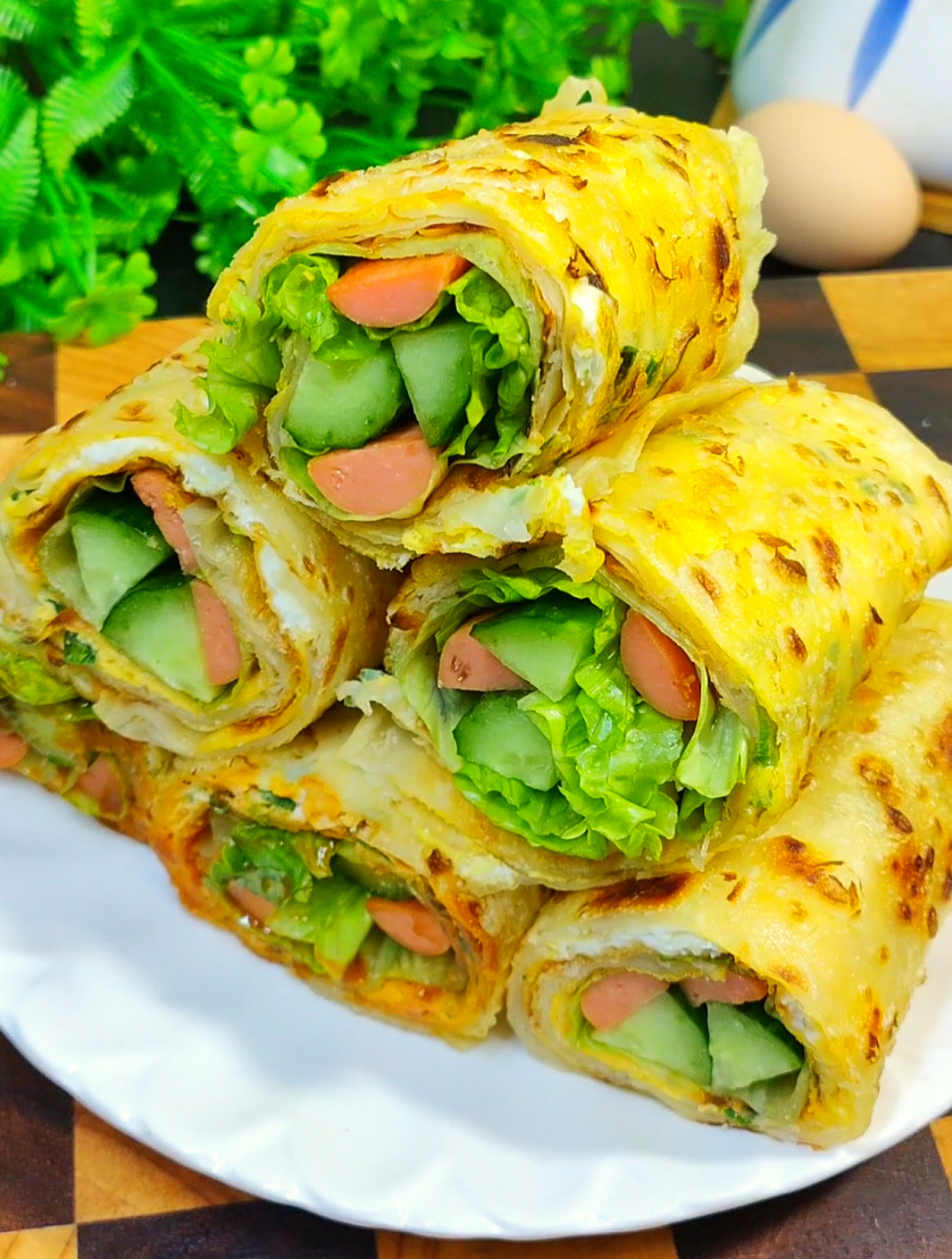 5分钟就能做好的鸡蛋灌饼,外酥里软,再也不用排队买早餐了