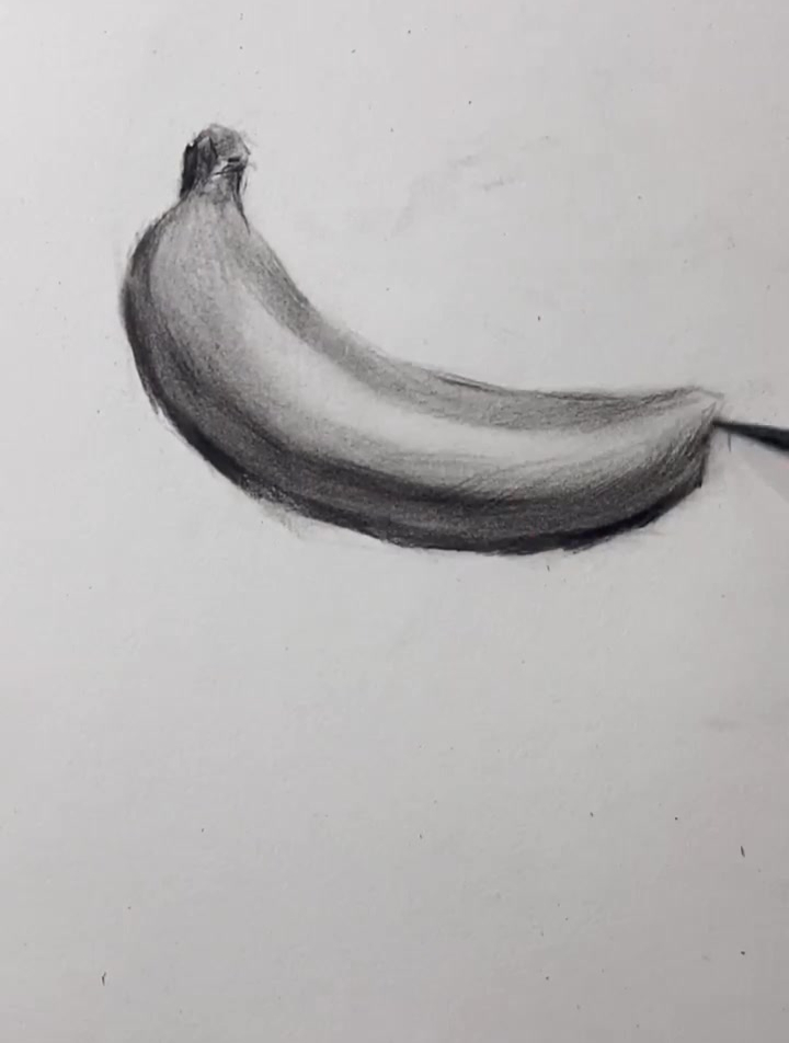 香蕉的画法示范!易学素描