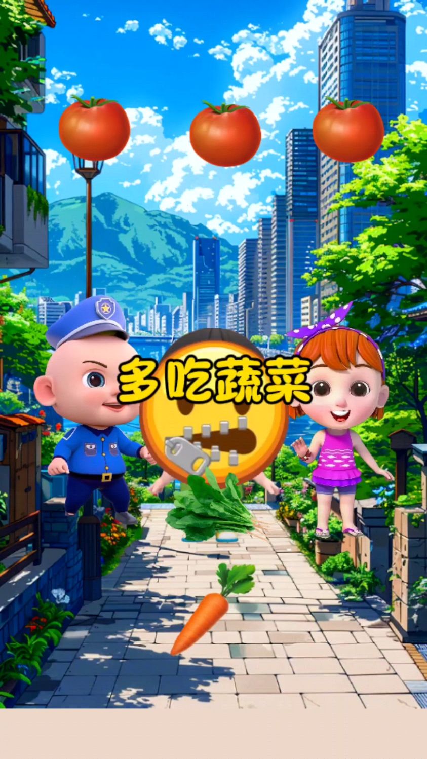 多吃蔬菜才会长高高