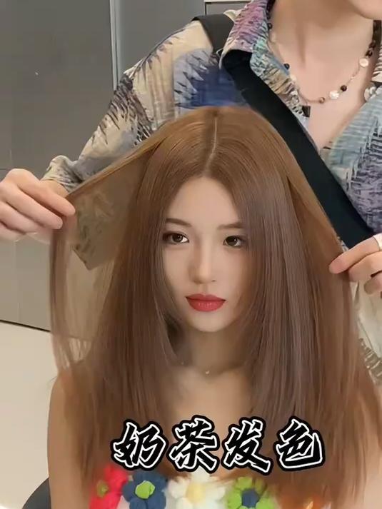 皮肤黄,瞳孔浅的女生很适合浅色,你是什么皮肤呢#根据脸型设计发型#