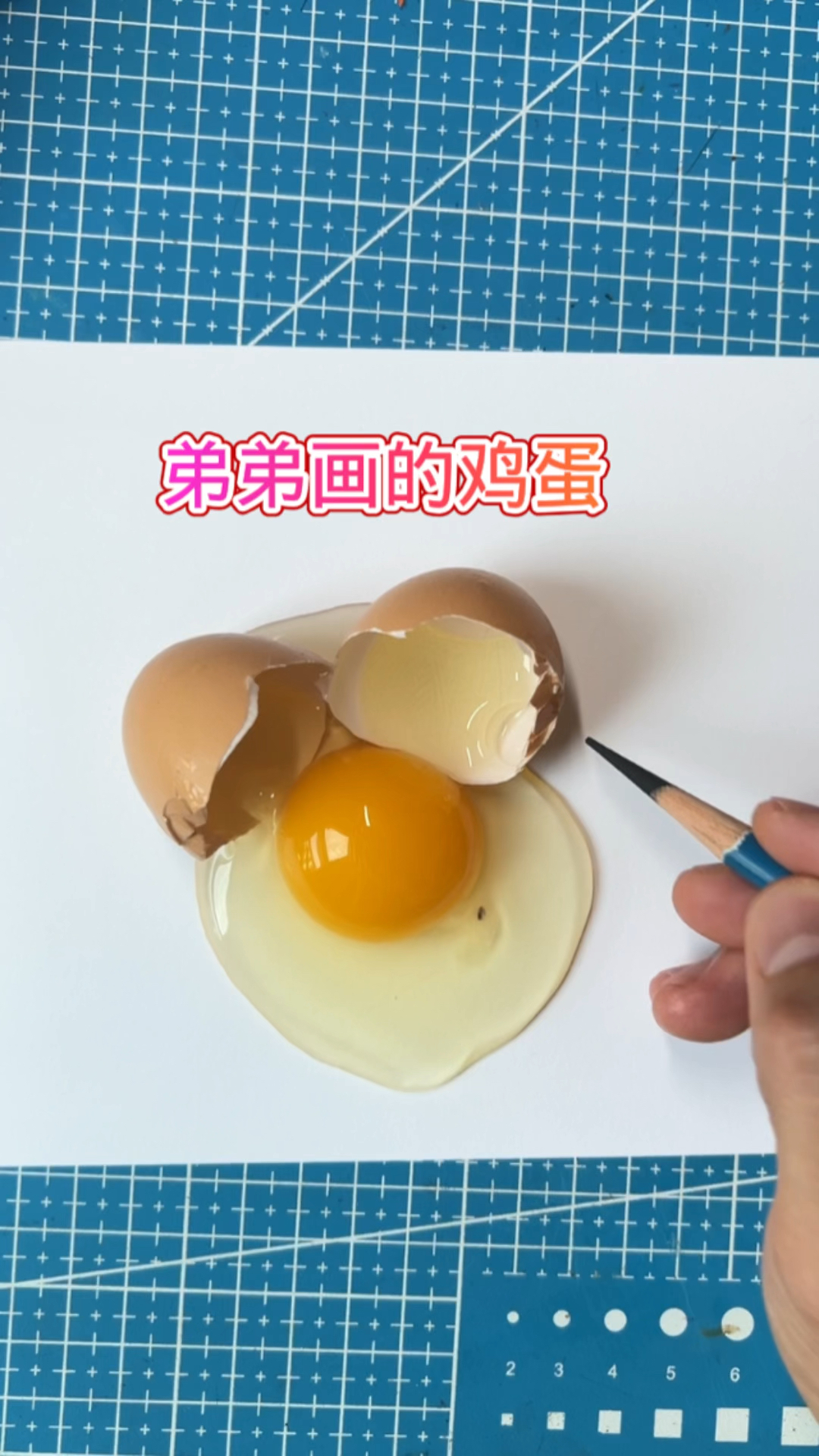 弟弟和爸爸画的鸡蛋,你喜欢谁画的?