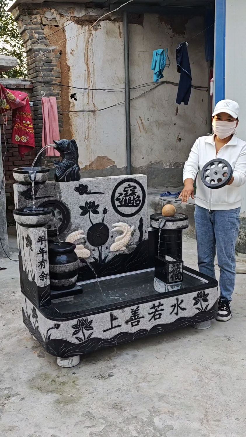 庭院流水摆件养鱼池,室内鱼池加湿器