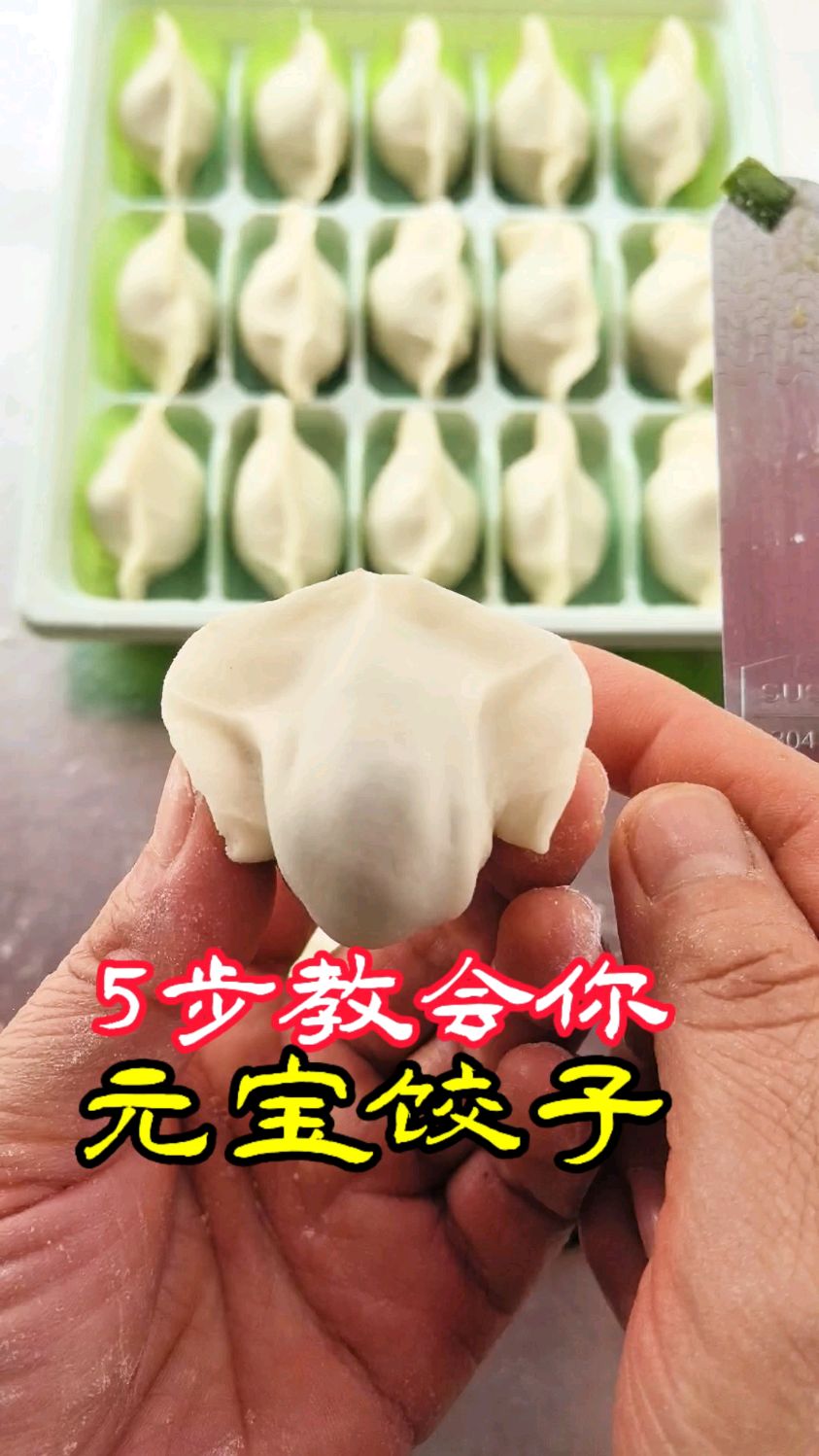 5步教会你包元宝饺子