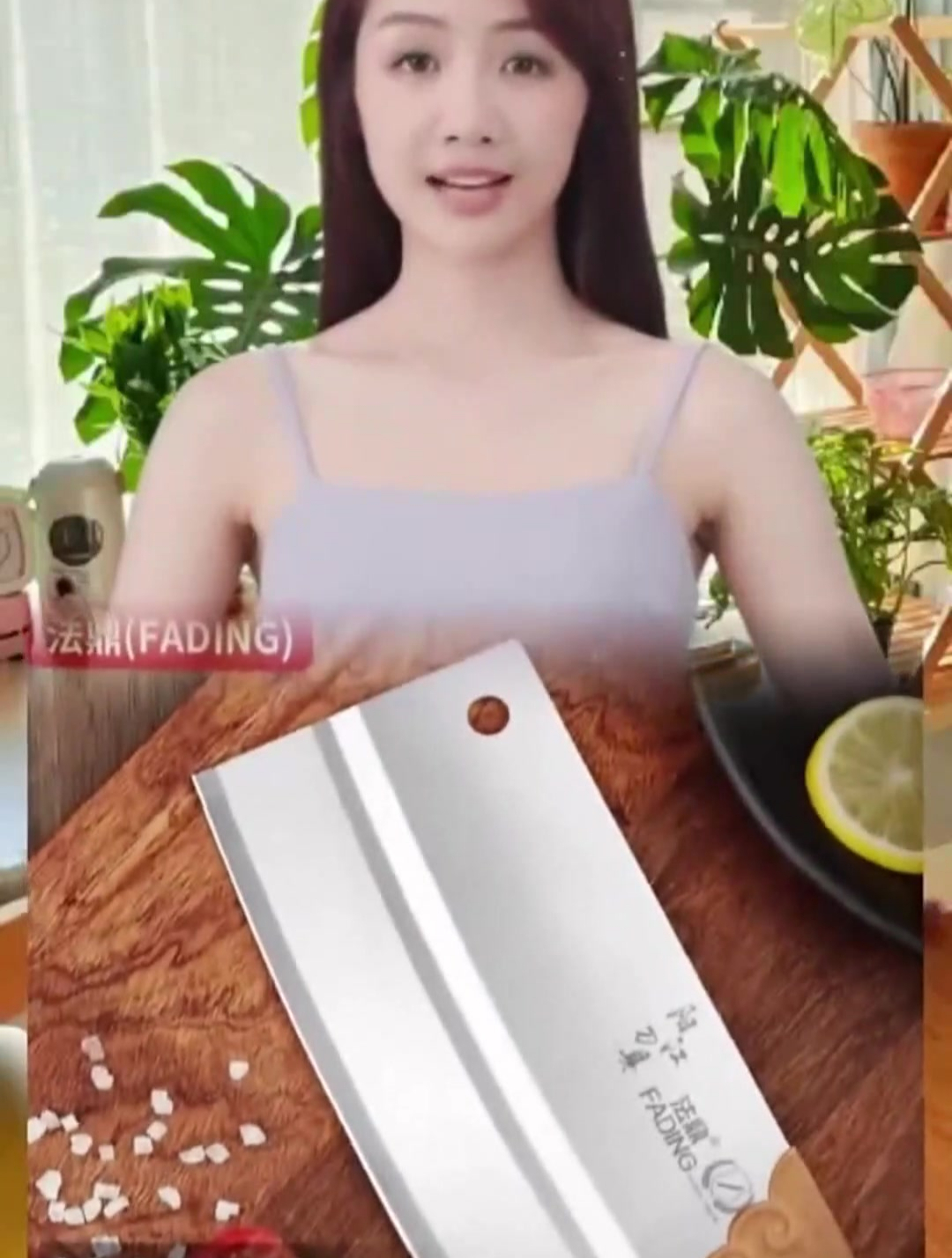 阳江法鼎家用手工锻打开刃菜刀斩切两用不锈钢切菜切肉厨师菜刀