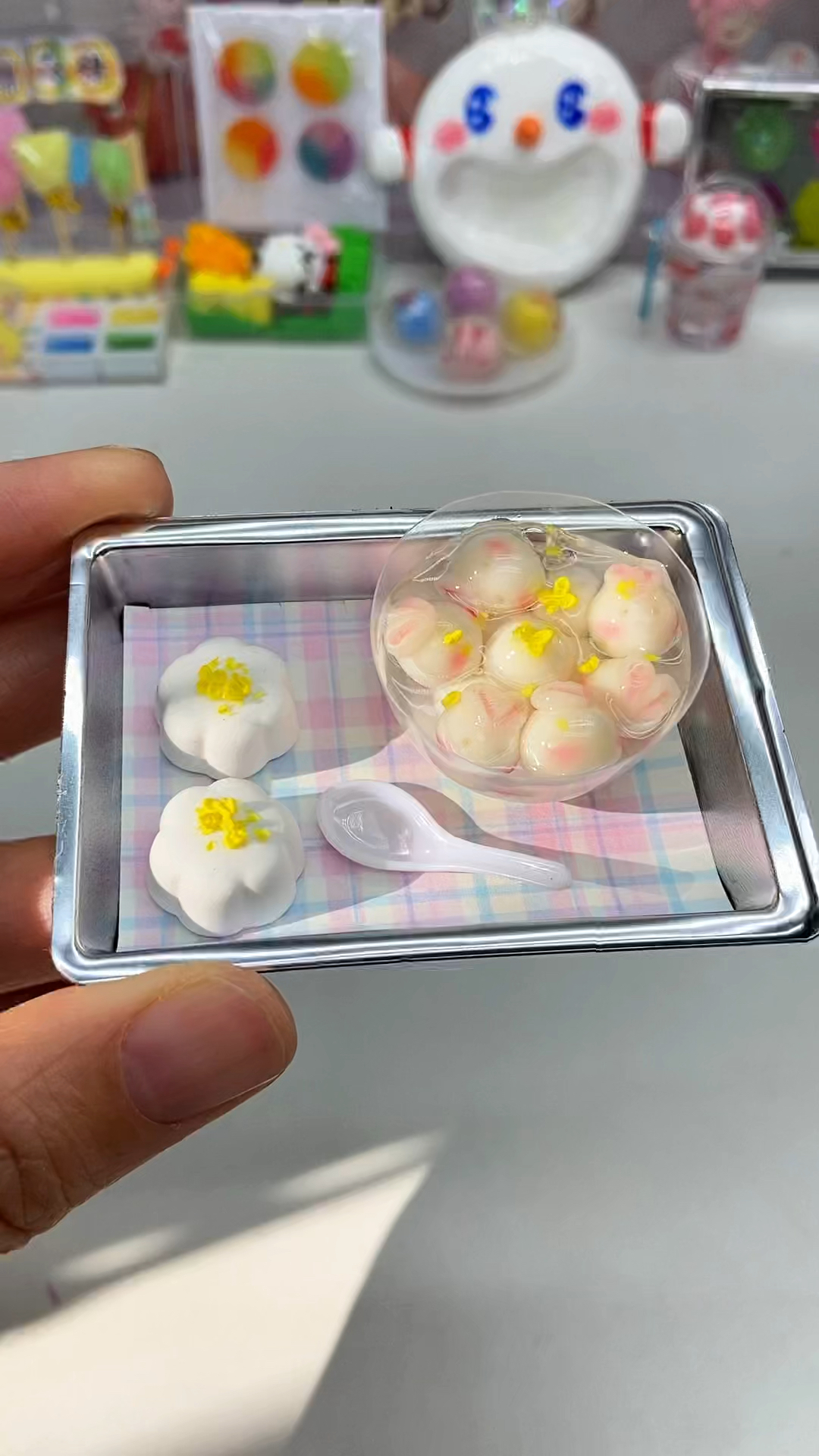 粘土桂花糕和小兔汤圆教程