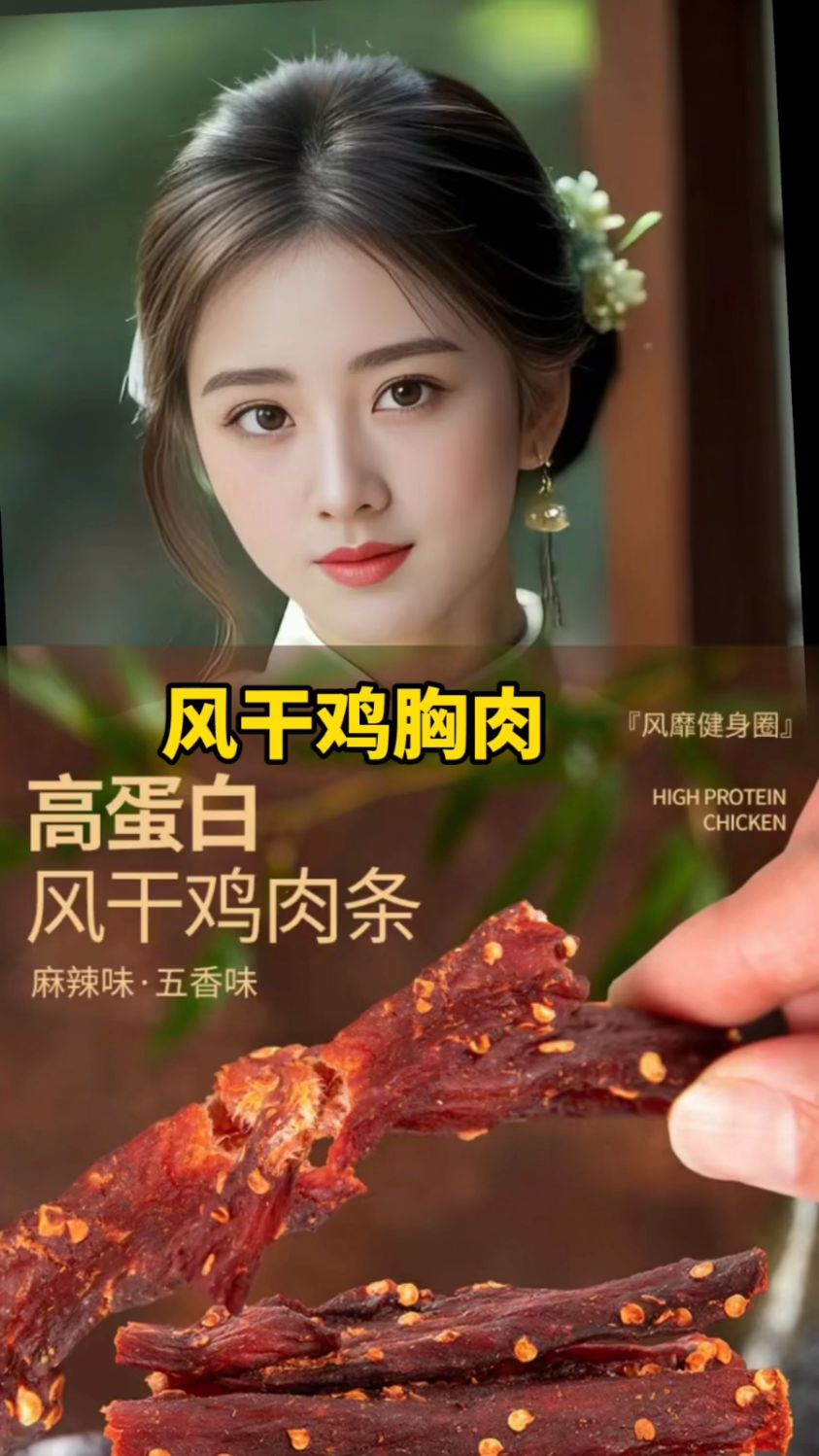 凤干鸡胸肉手撕低鸡肉卡零食