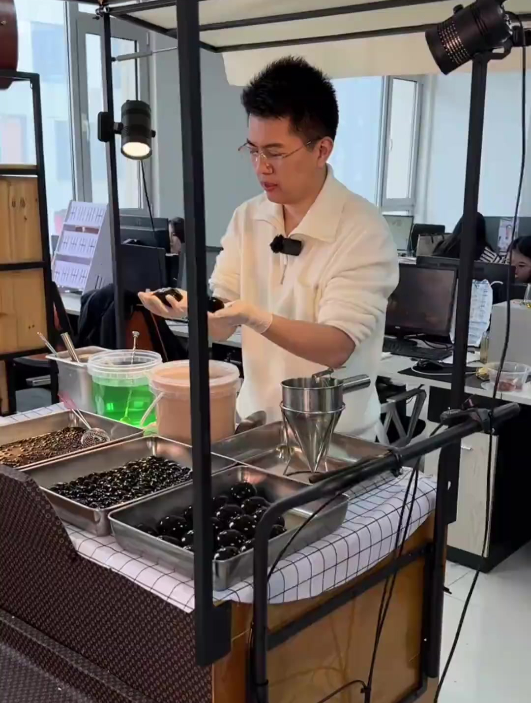 办公室下午茶,超大大大珍珠自由管饱