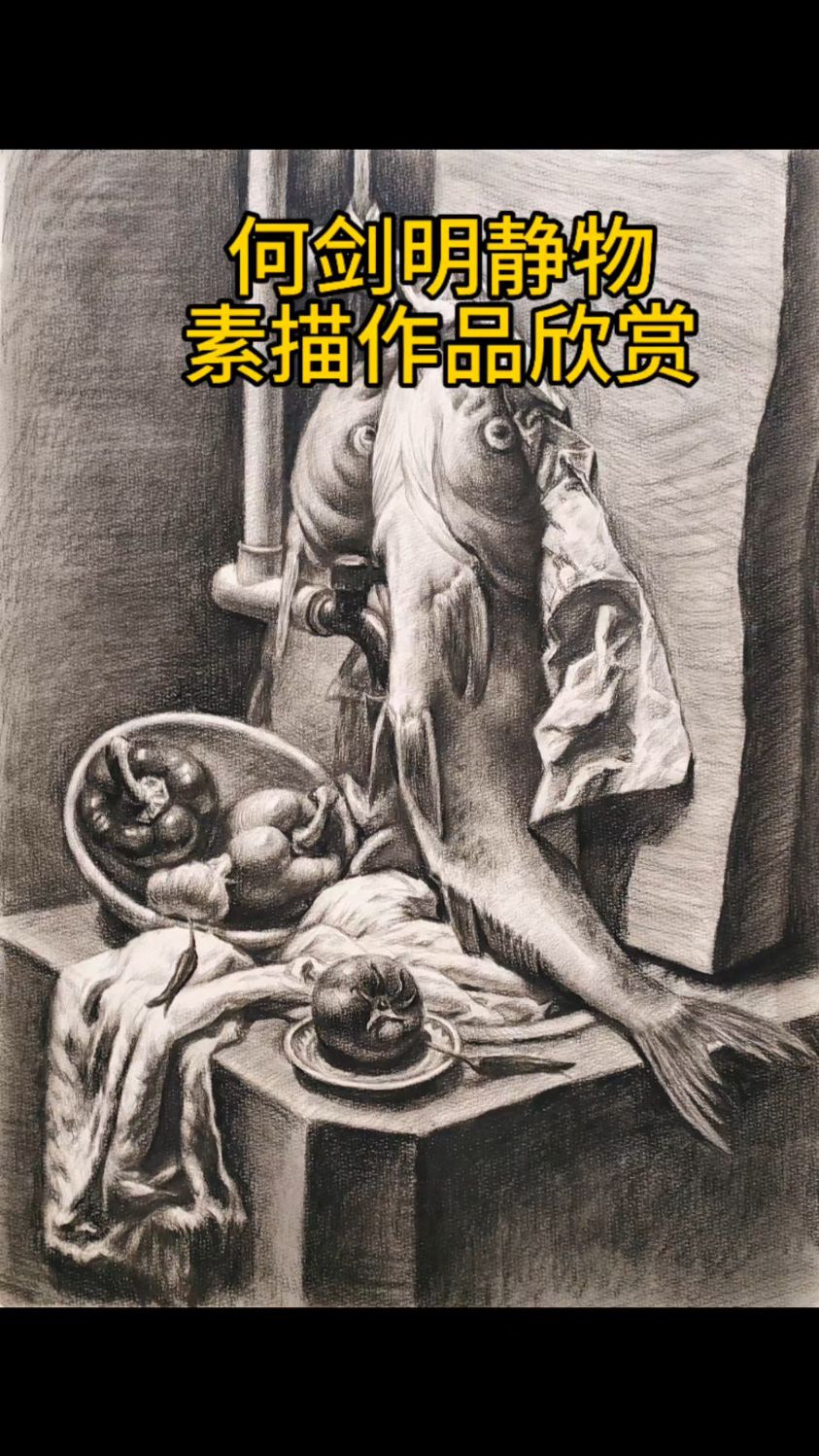 何剑明素描静物作品欣赏