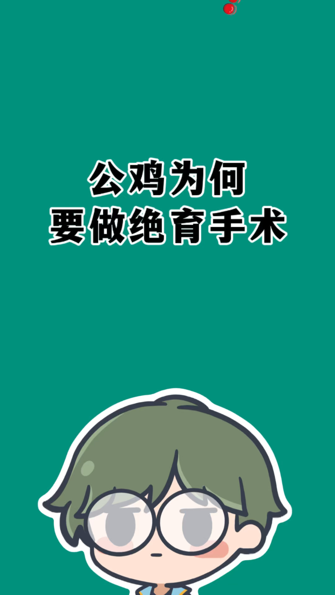 公鸡为什么要做绝育呢?