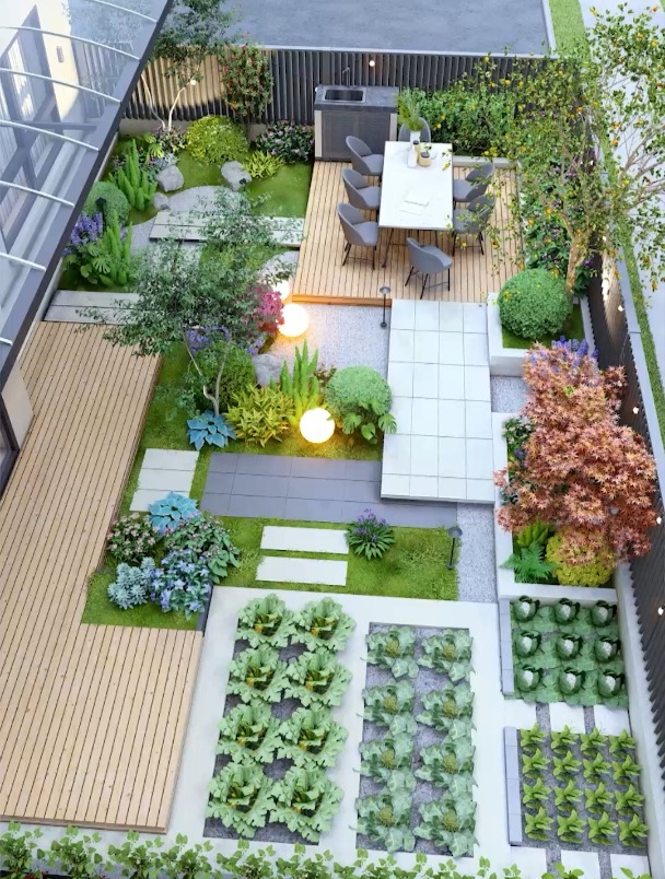 后院只想休闲 种菜 那就这么整