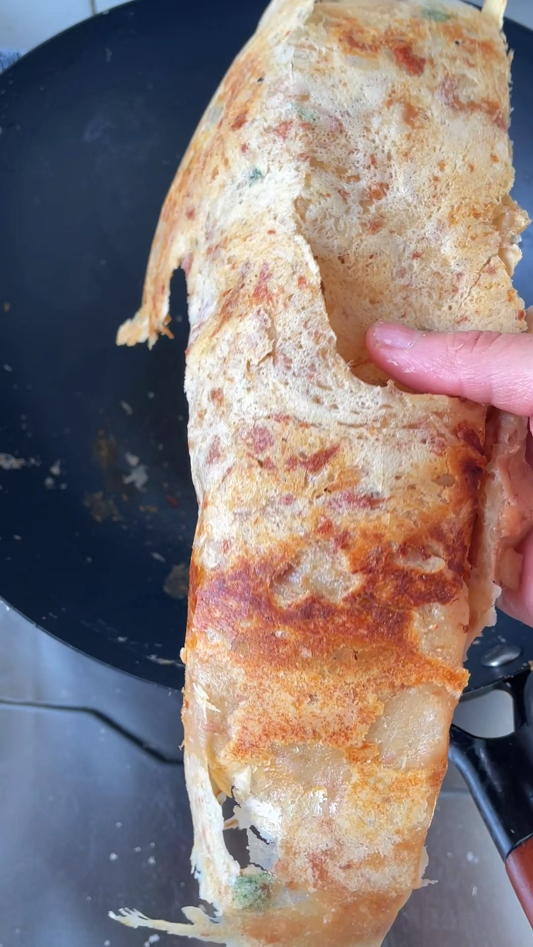 超级香的铁锅肉煎饼