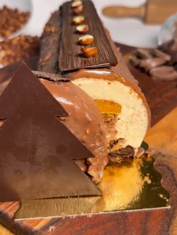 原木巧克力榛子慕斯蛋糕制作