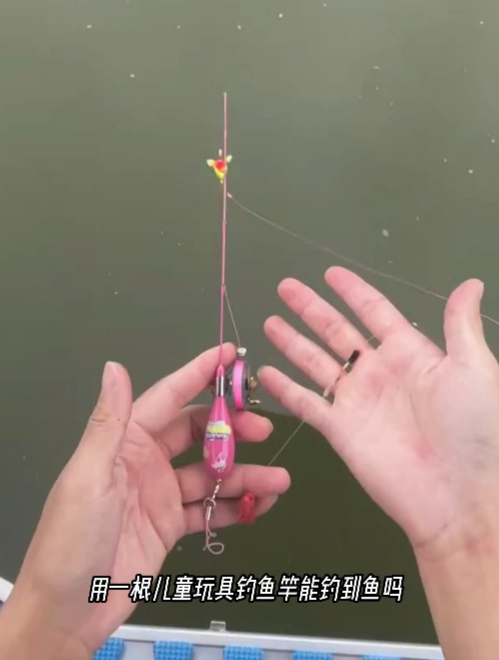 儿童迷你鱼竿拿来钓鱼能上鱼吗?