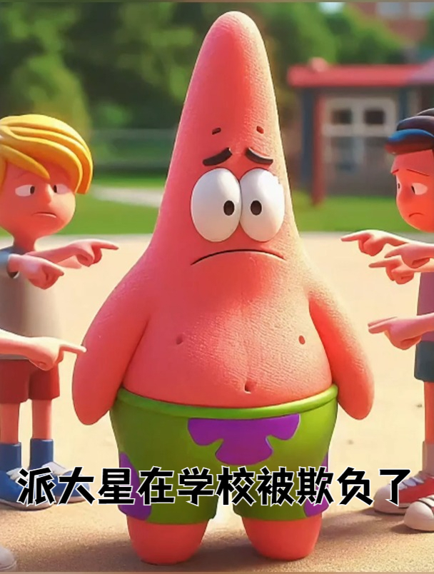 派大星在学校被欺负了!