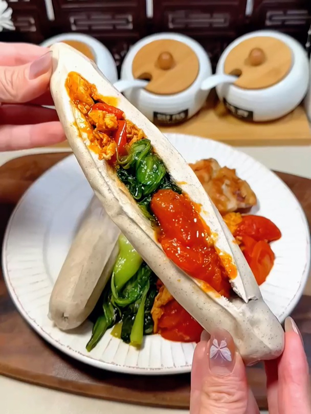 山东美食签子馒头老面发酵,有原味和荞麦的