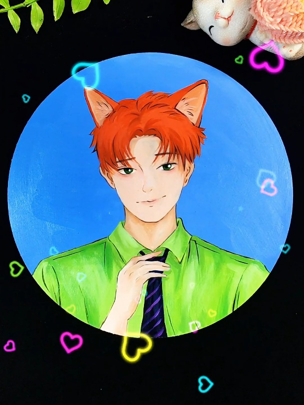 狐狸第N种画法,今天来个狐狸帅哥!