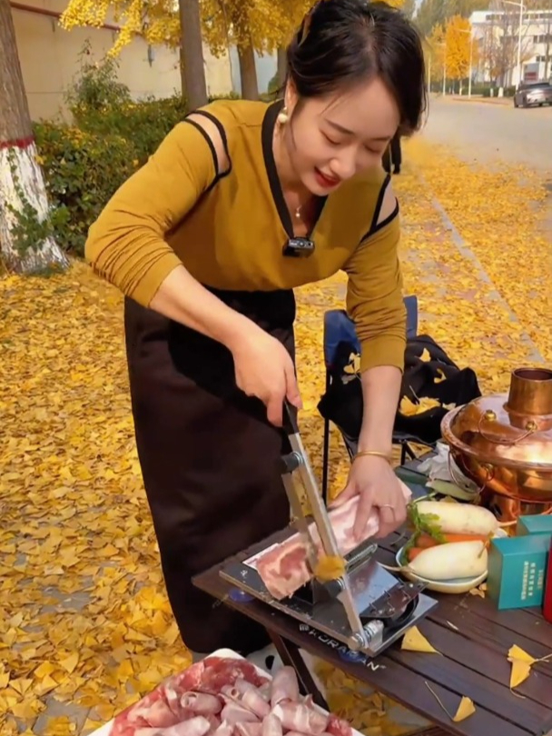 牛羊肉卷切片机,无论是切肥牛羊肉卷,还是水果蔬菜,都轻松搞定