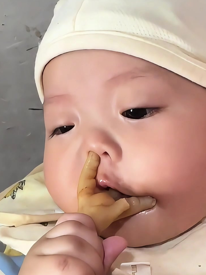 宝妈晒出孩子吃鸡爪,吧唧吧唧的吃的真香,网友:一边吃鸡爪一边抠鼻屎一边打电话