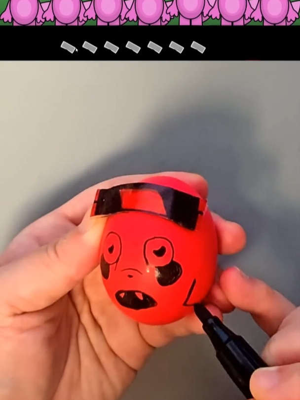 在鸡蛋壳上画画!