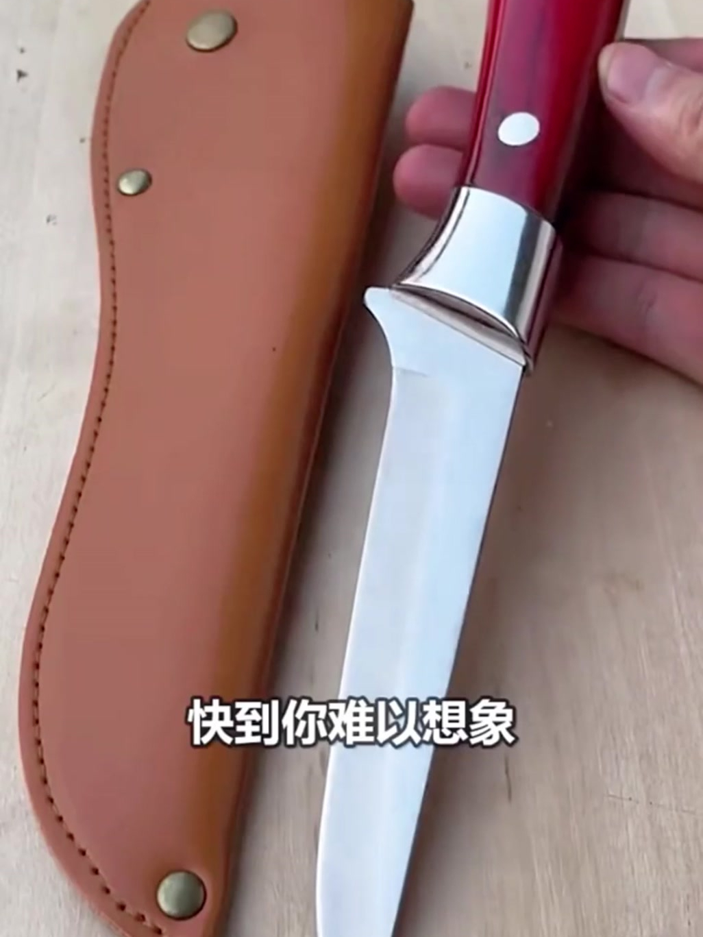 中国龙泉剔骨刀分割刀实木手柄硬度高刃囗超锋利