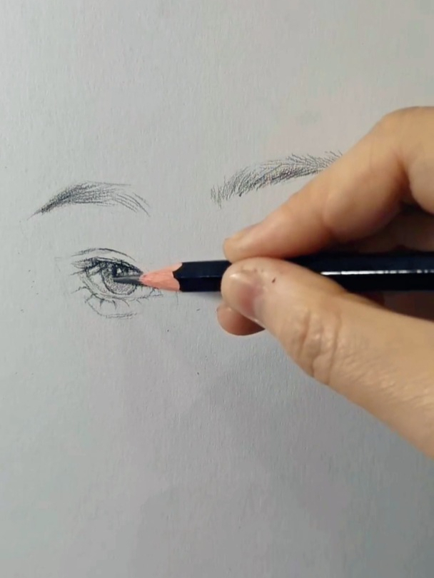 超级简单的线性眼睛画法,很好看哦 画画素描眼睛