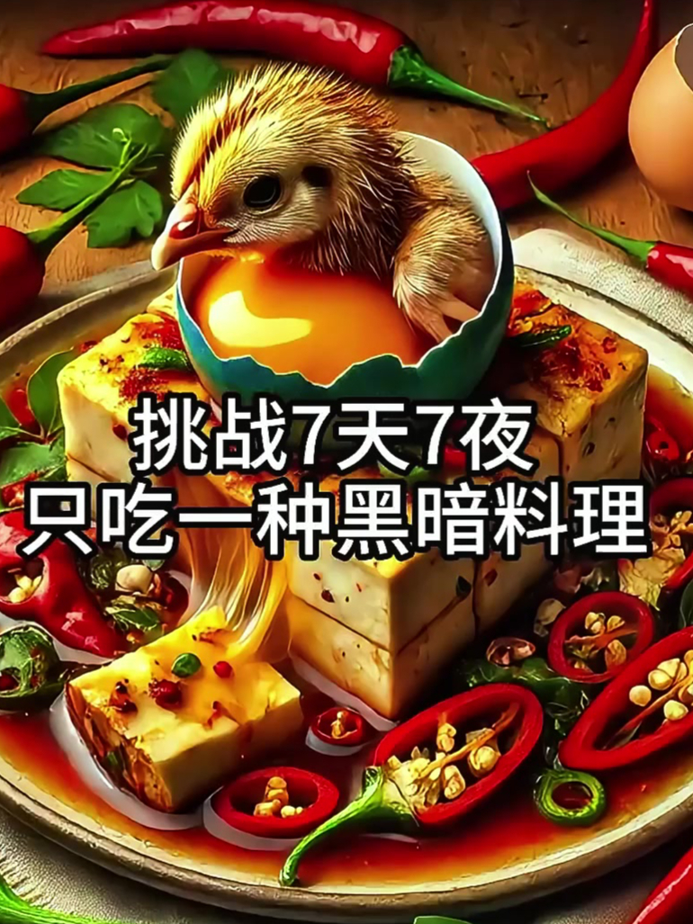 7天7夜极限挑战!哪种黑暗料理将称霸我的餐桌,你敢猜吗?