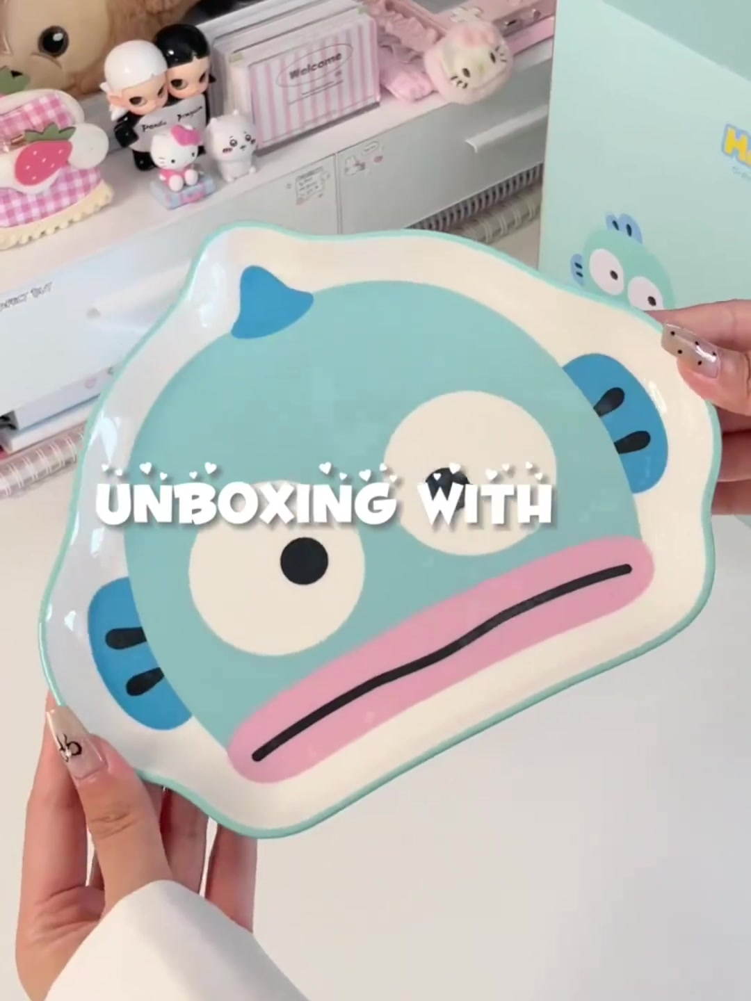 沉浸式开箱:半鱼人汉顿餐具太可爱啦~