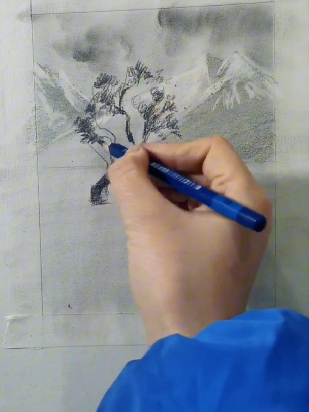 素描风景独立意境表达!风景素描,手绘