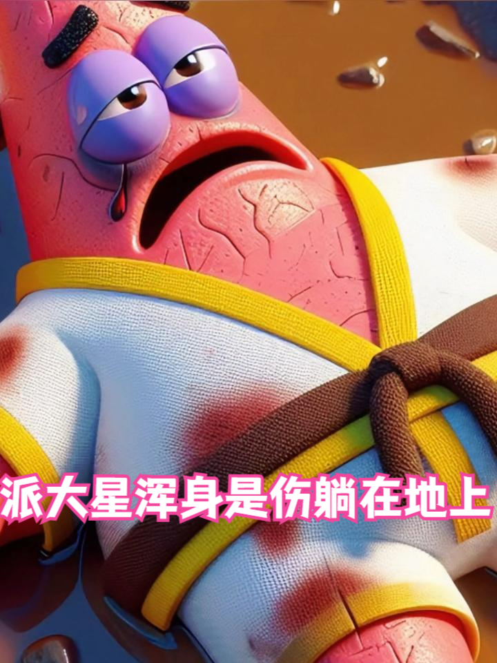 派大星浑身是伤躺在地上,这是怎么了?