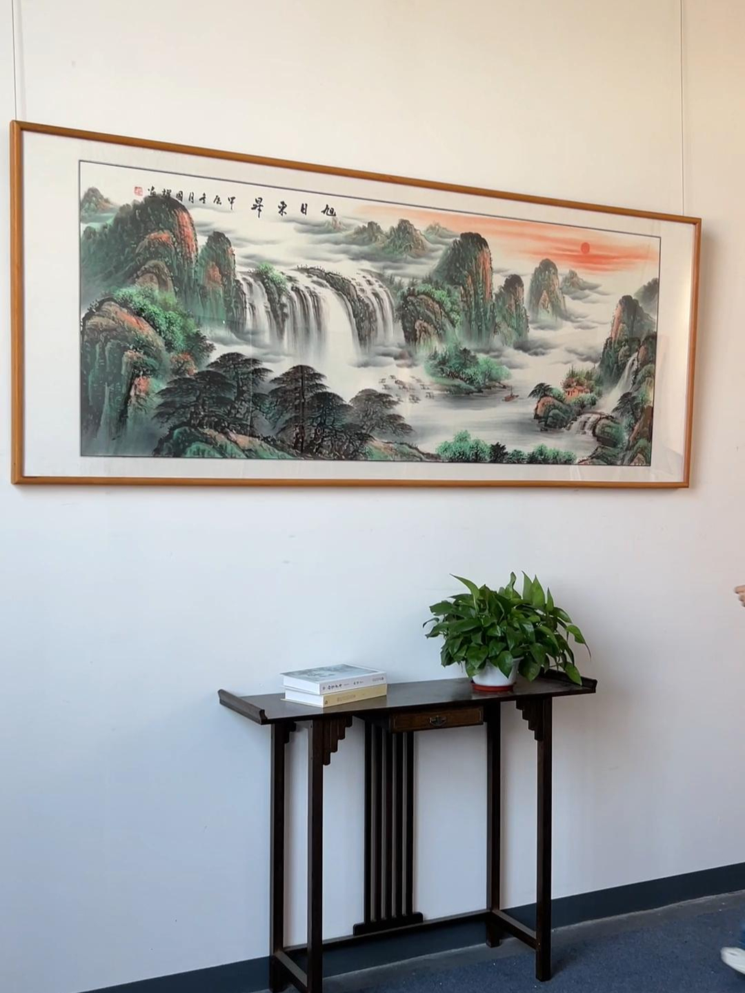 手绘原创作品,挂在家中沙发背景墙非常大气 客厅挂画 办公室挂画