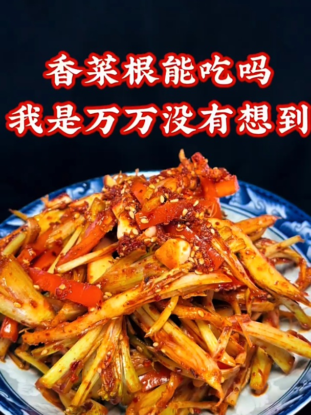 香菜根不要扔了,美食分享