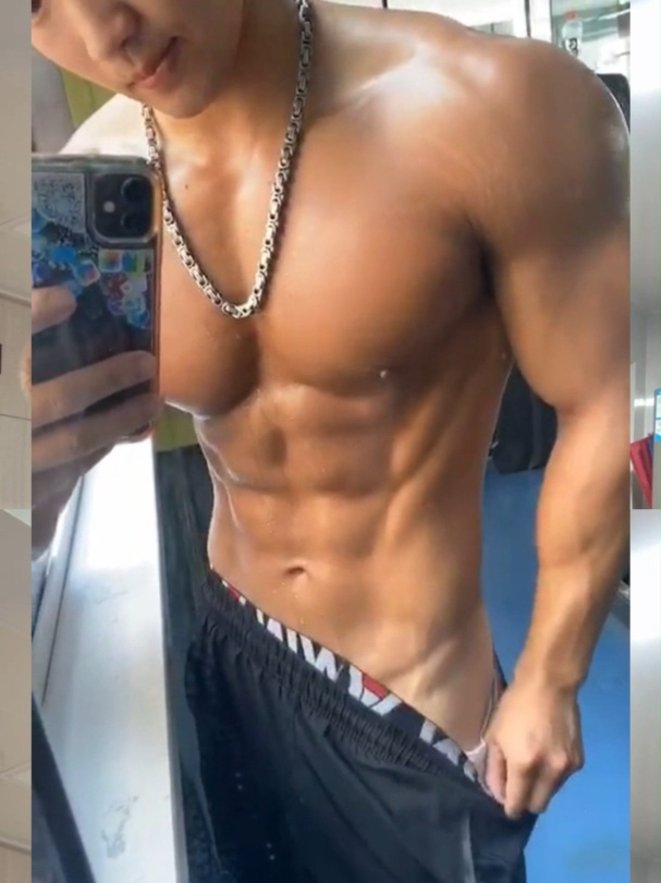 肌肉猛男的人鱼线