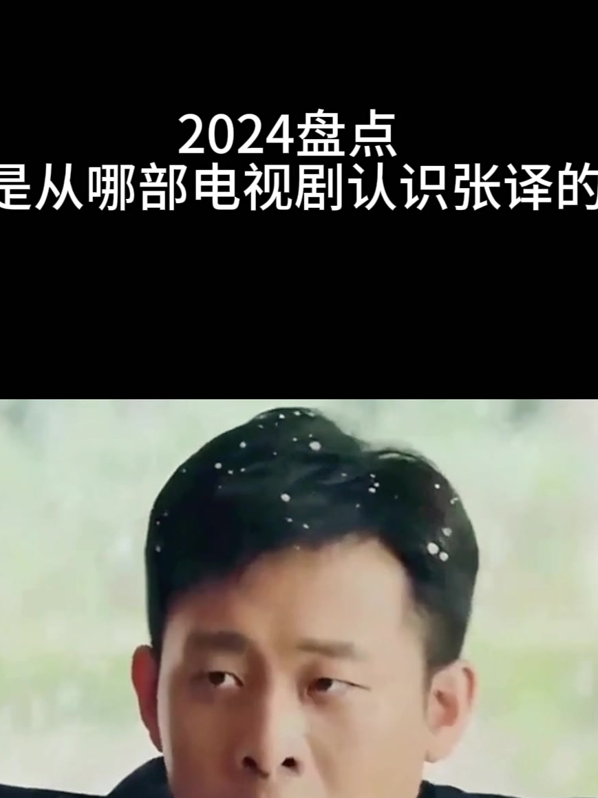 2024盘点 你是从哪部电视剧认识张译的?