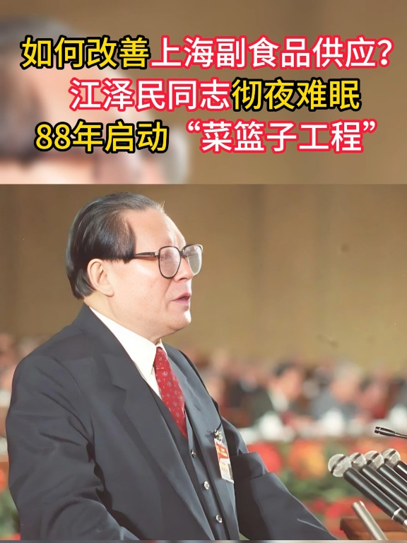 如何改善上海副食品供应?江泽民彻夜难眠,88年启动菜篮子工程