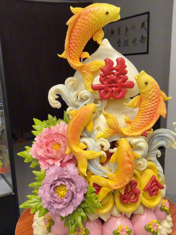 今天做立体鲤鱼花馍,好吃好看,立体生动,太有排面了!
